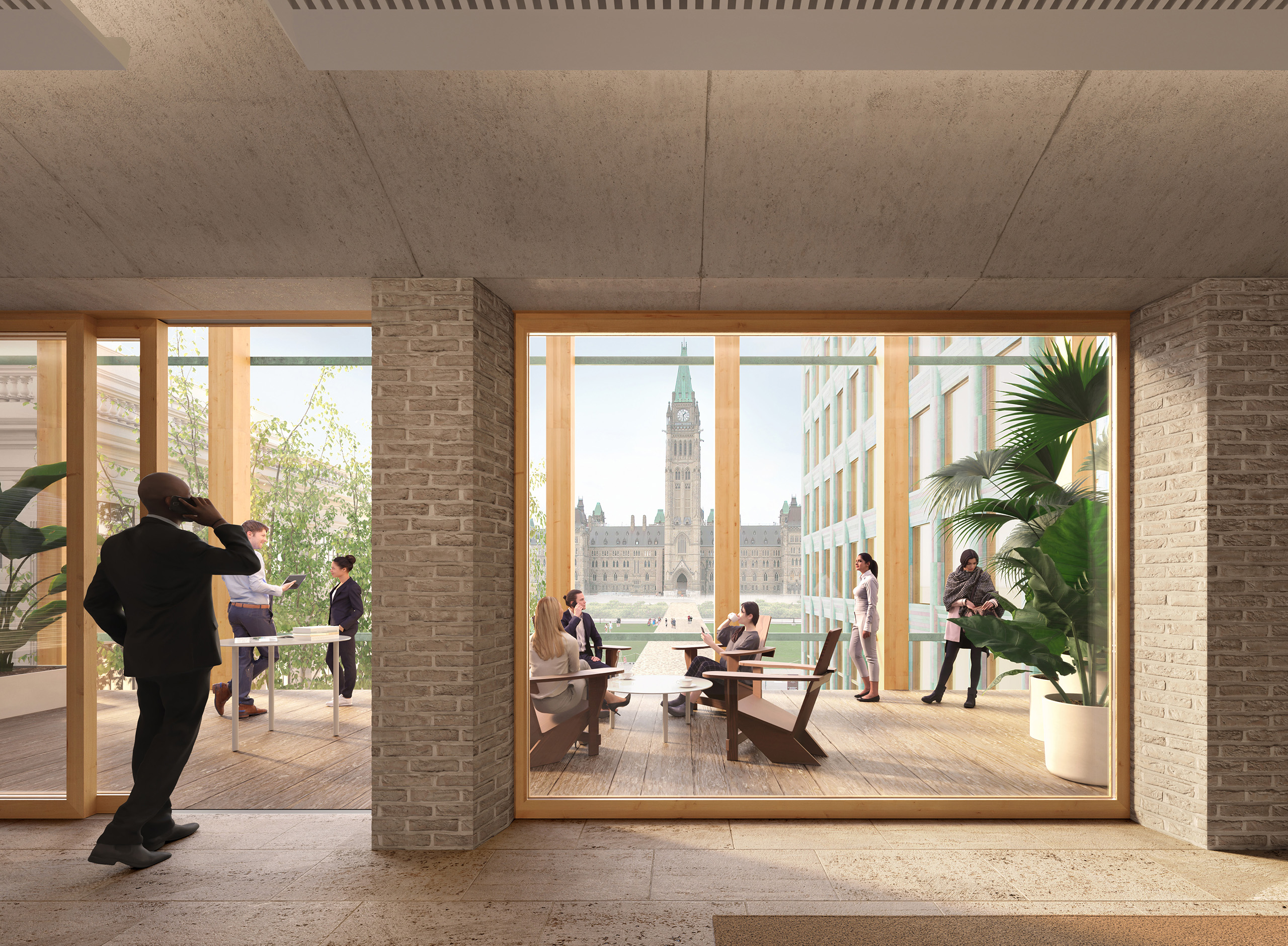 The planned collaboration space overlooks Parliamentary Hill