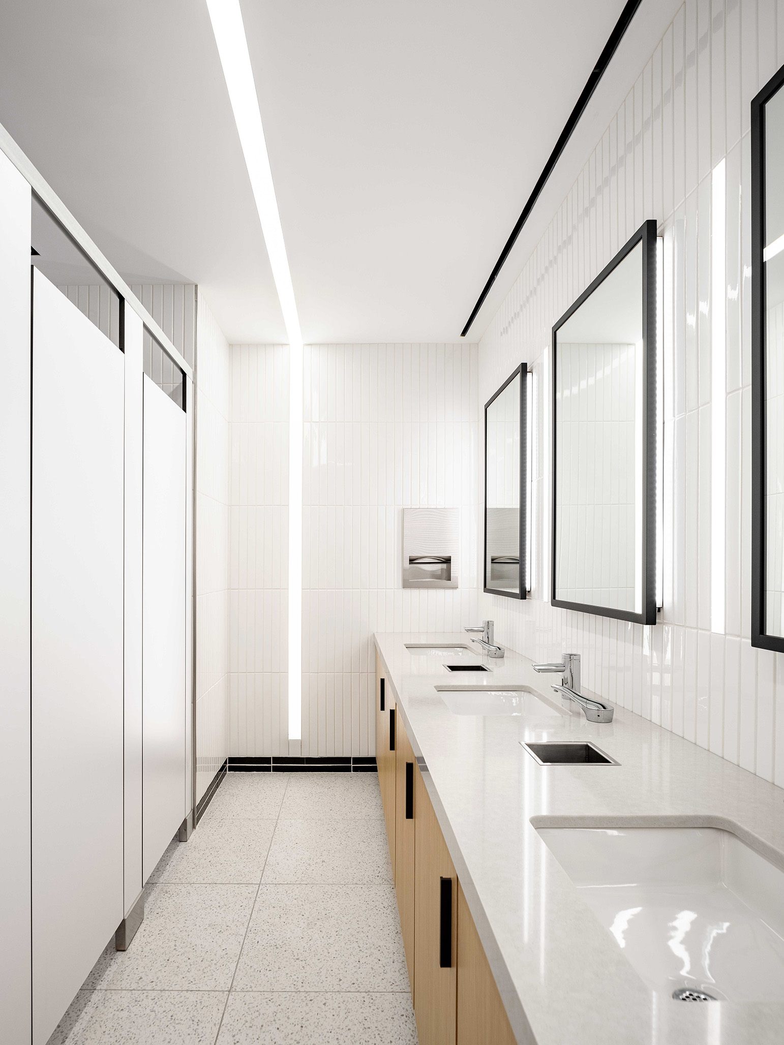 Vacant washroom and change area provide residents with modern comfort