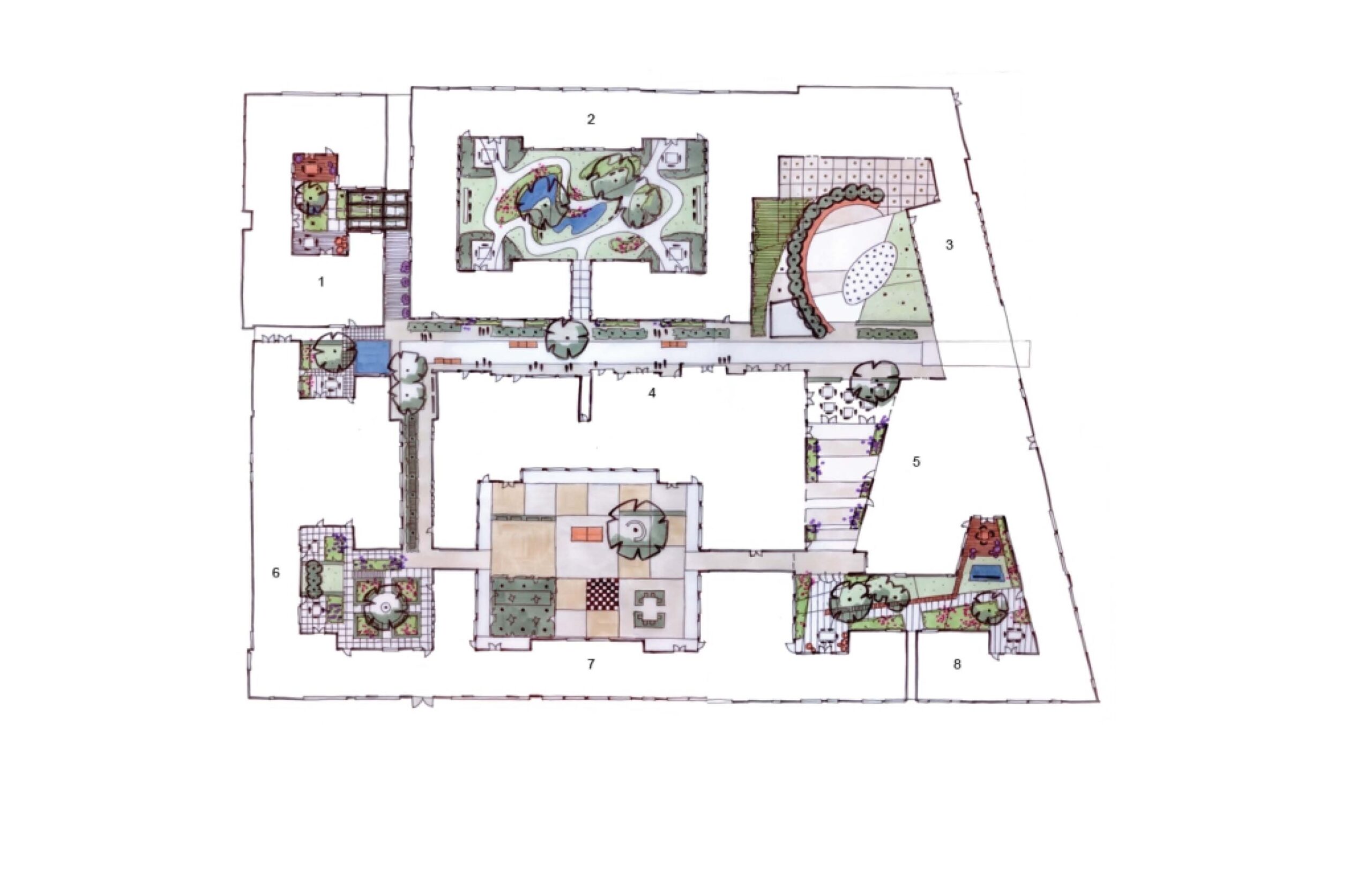 De Hogeweyk Floor Plan showing outdoor areas